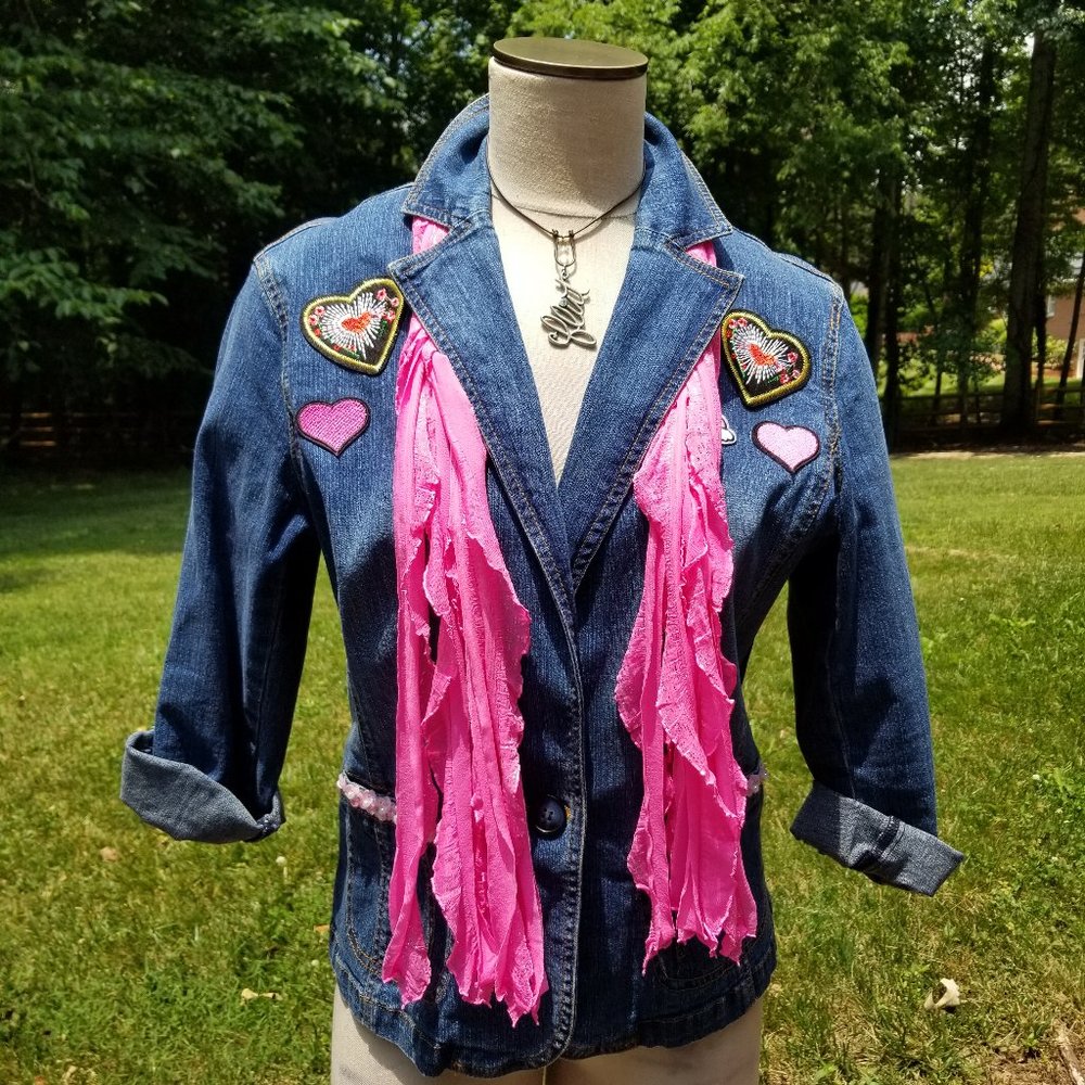 Magenta Silver Flutter Scarf Lightweight Women Accessory Mul…